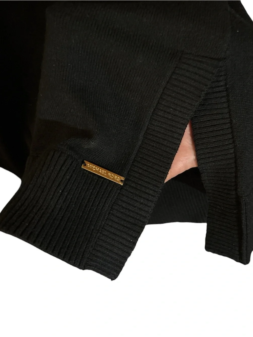 Michael Kors Crew Neck Textured Pullover with Logo Tag